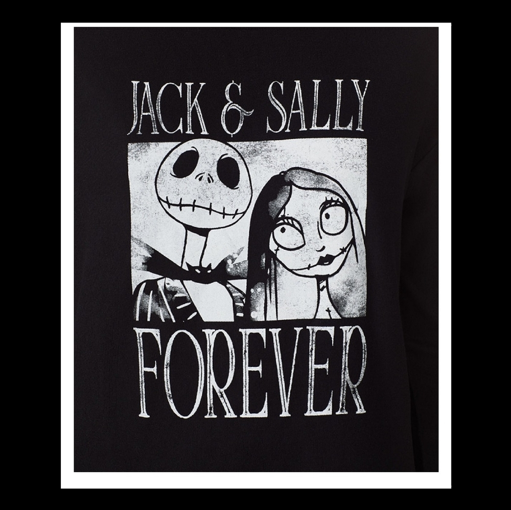 NIGHTMARE BEFORE CHRISTMAS "JACK & SALLY FOREVER" SLEEP TOP. - Picture 2 of 2